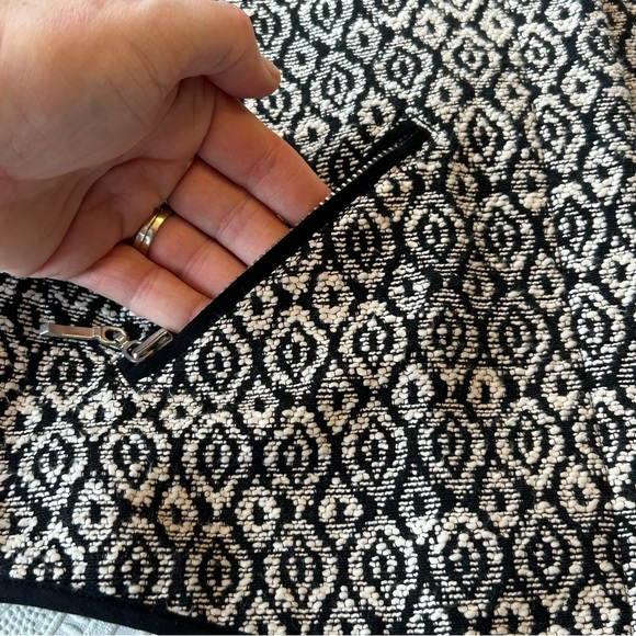 Chico’s Diamond Jacquard Moto Jacket Sz 4 EUC - Picture 7 of 16